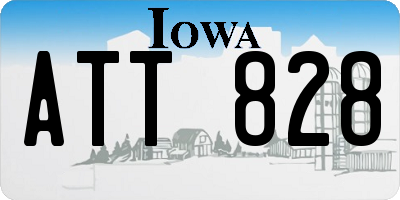 IA license plate ATT828