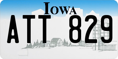 IA license plate ATT829