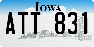 IA license plate ATT831