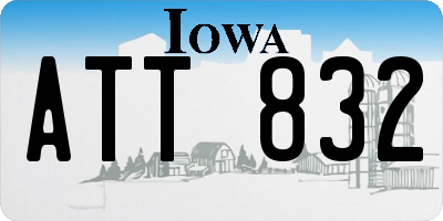 IA license plate ATT832