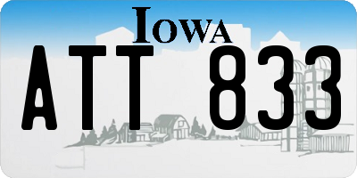 IA license plate ATT833