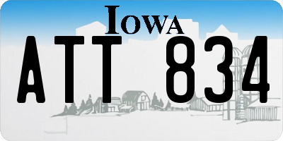 IA license plate ATT834