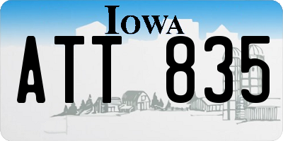 IA license plate ATT835