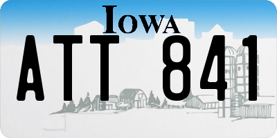 IA license plate ATT841