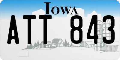 IA license plate ATT843