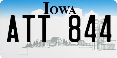 IA license plate ATT844