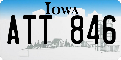 IA license plate ATT846