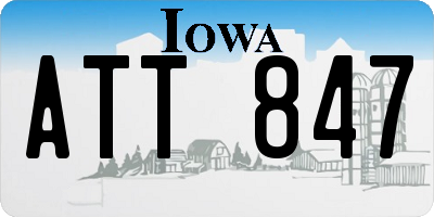IA license plate ATT847