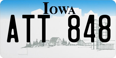 IA license plate ATT848