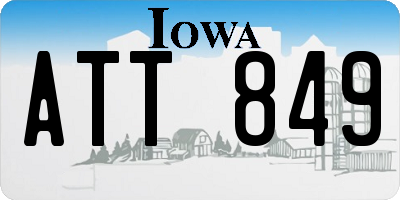 IA license plate ATT849