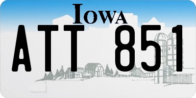 IA license plate ATT851