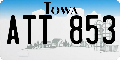 IA license plate ATT853