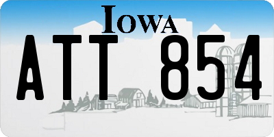 IA license plate ATT854