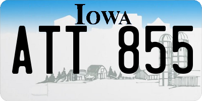 IA license plate ATT855