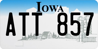 IA license plate ATT857