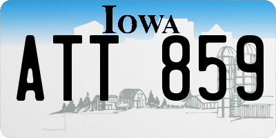 IA license plate ATT859