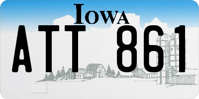 IA license plate ATT861