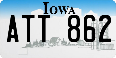 IA license plate ATT862