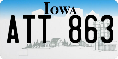 IA license plate ATT863