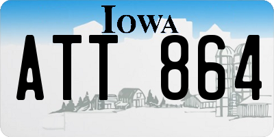 IA license plate ATT864