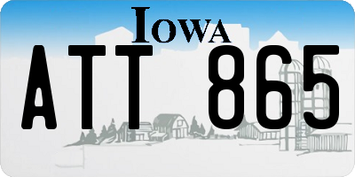 IA license plate ATT865