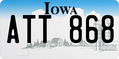 IA license plate ATT868