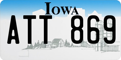 IA license plate ATT869