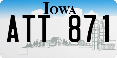 IA license plate ATT871