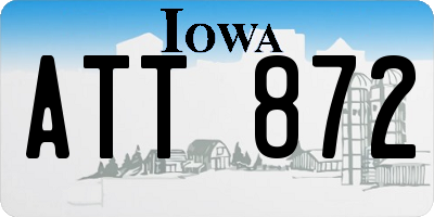 IA license plate ATT872