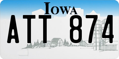 IA license plate ATT874