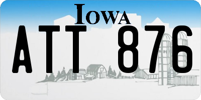 IA license plate ATT876