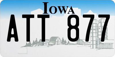 IA license plate ATT877