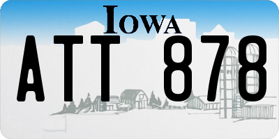 IA license plate ATT878