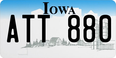 IA license plate ATT880
