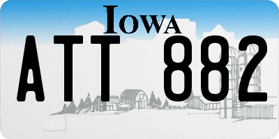 IA license plate ATT882