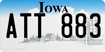 IA license plate ATT883