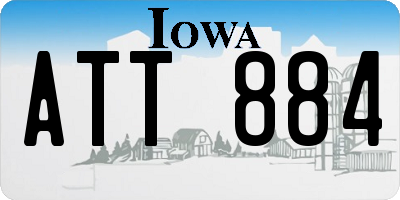IA license plate ATT884