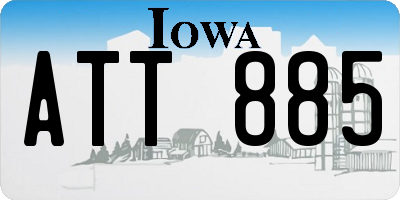 IA license plate ATT885