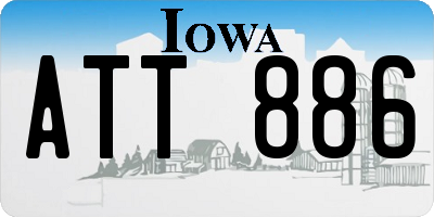 IA license plate ATT886