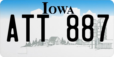 IA license plate ATT887