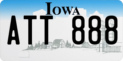 IA license plate ATT888