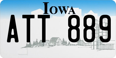 IA license plate ATT889