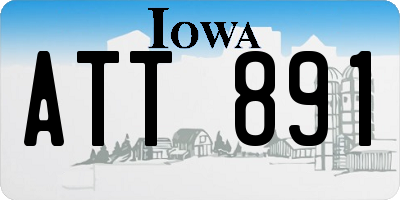 IA license plate ATT891