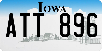 IA license plate ATT896