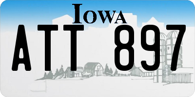 IA license plate ATT897