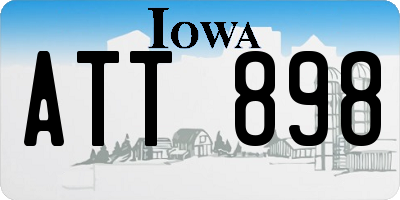 IA license plate ATT898
