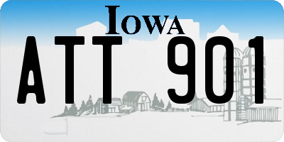 IA license plate ATT901