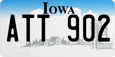 IA license plate ATT902