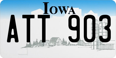 IA license plate ATT903