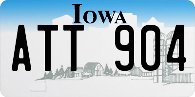 IA license plate ATT904